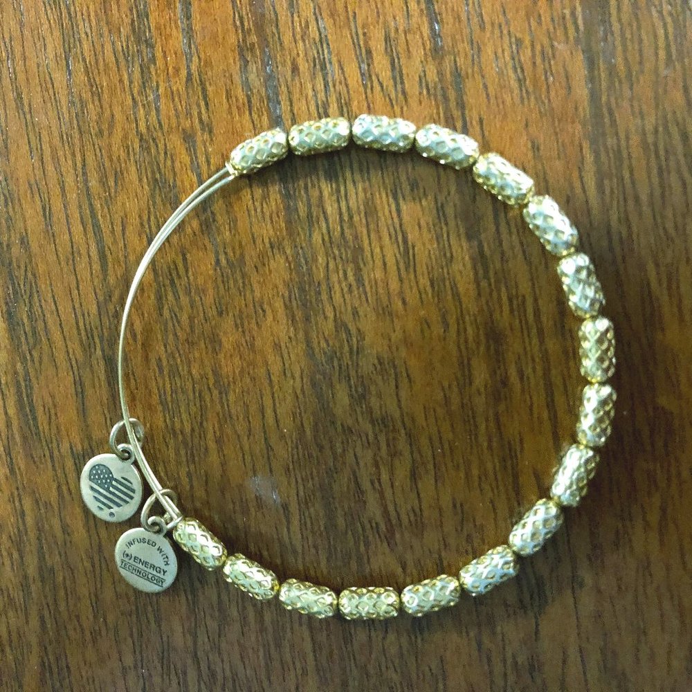 Alex and Ani Gold Beaded Bracelet